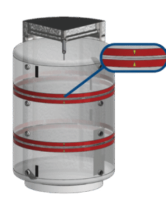 Schizzo del sistema di accumulo eXergy basic - kit