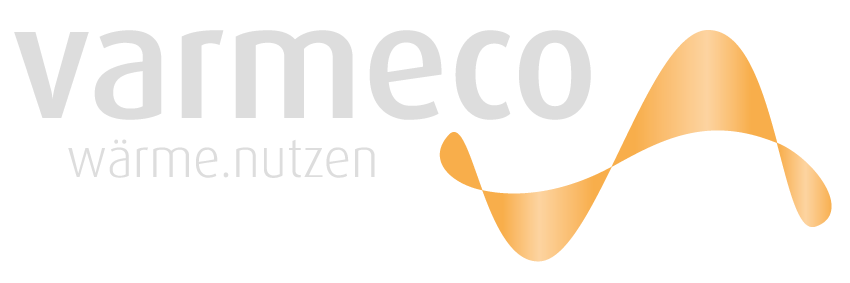 varmeco Logo Pantone silber orange